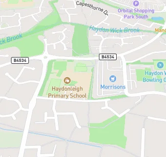 map for Haydonleigh Primary School