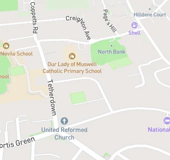 map for Muswell Hill Bowling Club Ltd