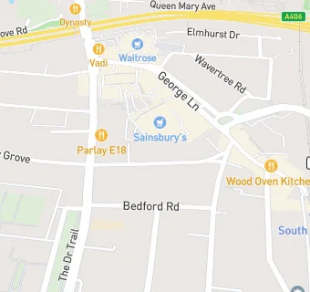 map for Bupa Dental Care, South Woodford