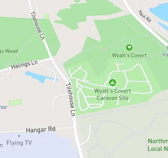 map for Wyatts Covert Caravan Club Site