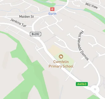 map for Cwmfelin Primary School