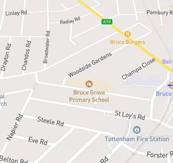 map for Bruce Grove Infant School