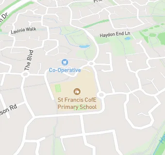 map for St Francis CofE Primary School