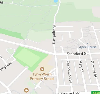 map for Tyn Y Wern Infant School