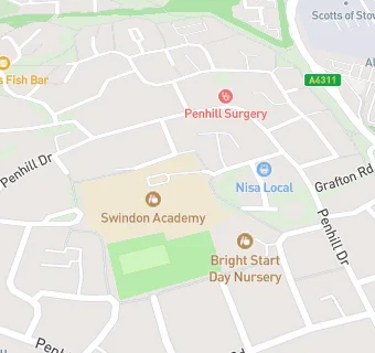 map for Penhill Infants' School