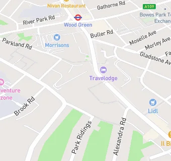 map for Krispy Kreme Wood Green