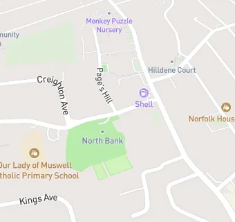 map for Muswell Hill Methodist Church