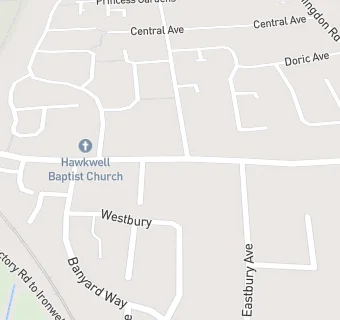 map for Hawkwell Baptist Church