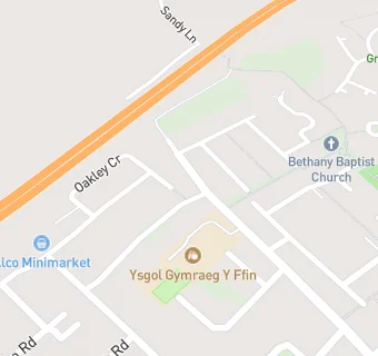 map for Ysgol y Ffin