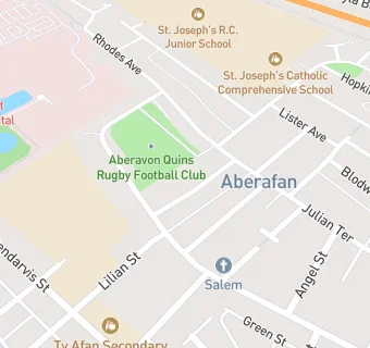 map for Aberavon Harlequins RFC