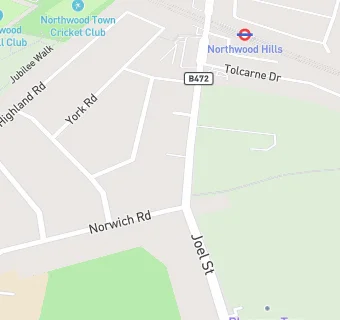 map for Northwood Live at Home Scheme