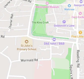 map for St John's Primary School