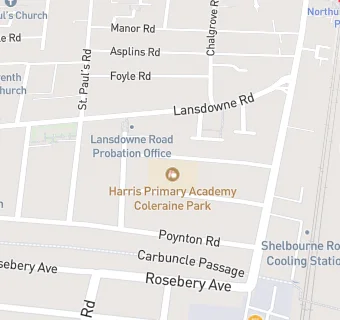 map for Harris Primary Academy Coleraine Park