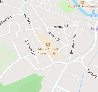 map for Maes-Y-Coed Primary School