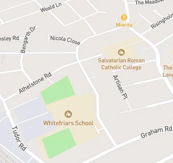 map for The Pantry at Whitefriars Through School