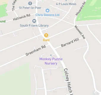 map for Monkey Puzzle Muswell Hill