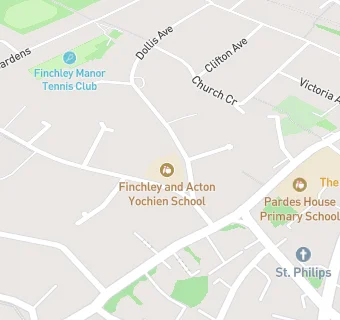 map for Finchley and Acton Yochien School