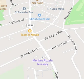 map for Colney Hatch Dental Practice