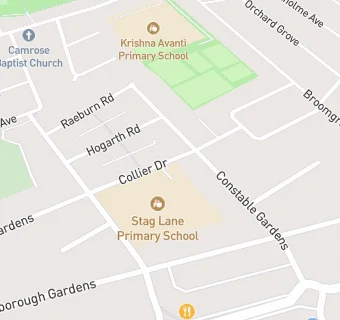 map for Stag Lane Junior School