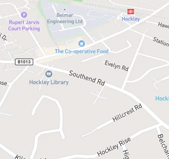 map for Hockley & Hawkwell 55 Plus Centre