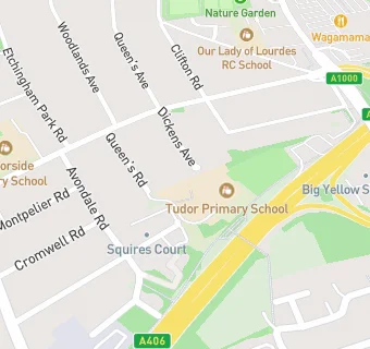 map for Tudor Primary School