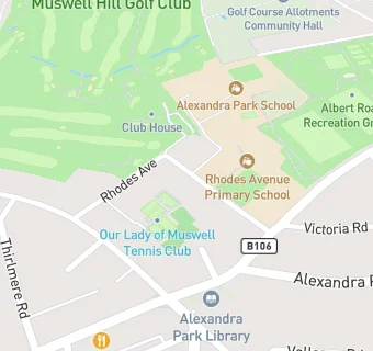 map for Our Lady of Muswell Lawn Tennis Club