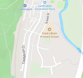 map for Coedybrain Primary Canteen