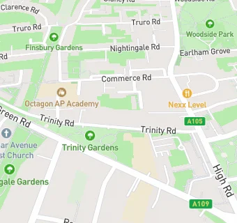 map for Greek Secondary School of London