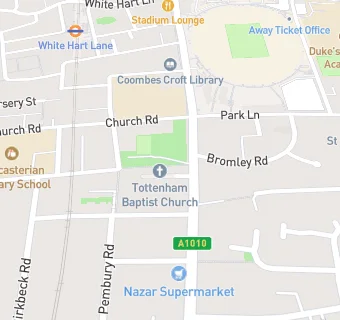 map for Tottenham Baptist Church