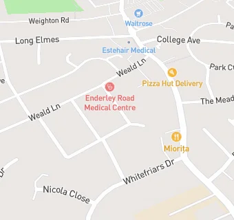 map for Enderley Road Medical Centre