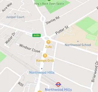 map for Eggfree Cake Box - Northwood Hills