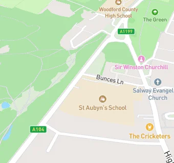 map for St Aubyn's School