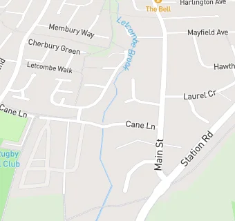 map for Grove Rugby Club