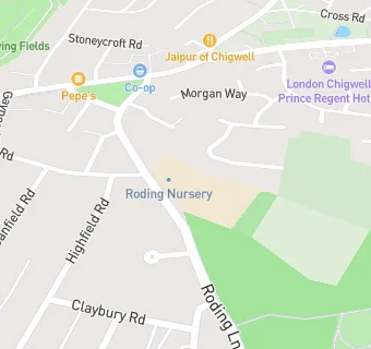 map for Roding Primary School