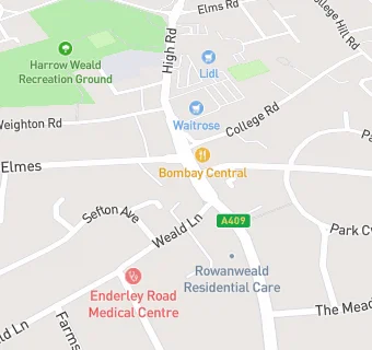 map for Harrow Weald Dental Practice