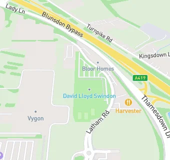 map for Harvester Swindon