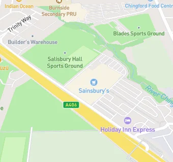 map for Holiday Inn Express London Chingford