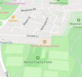 map for Warley Primary School