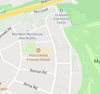 map for Hollickwood Primary School