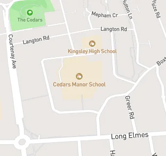 map for Cedars Middle School