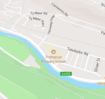 map for Trehopcyn Primary School