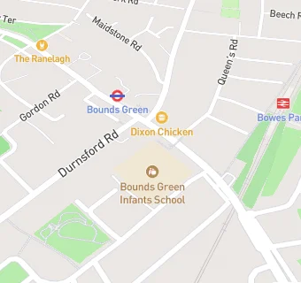 map for Bounds Green Infant School