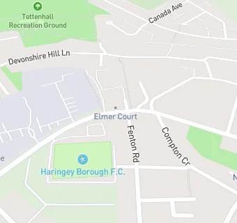 map for Haringey Borough Football Club