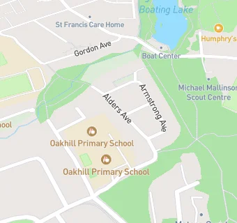 map for Oakhill Primary School