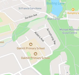 map for WF Catering at Oakhill Primary School