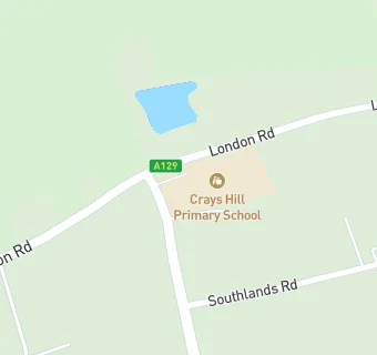 map for Crays Hill Primary School