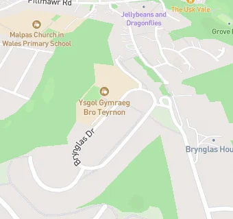 map for Brynglas Primary School