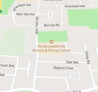map for The Devonshire Hill Nursery &  Primary School