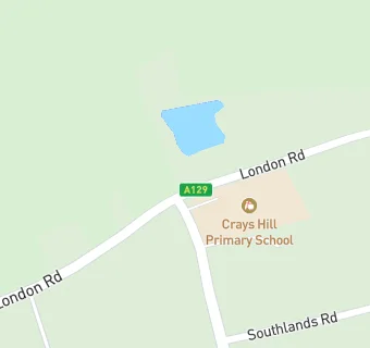 map for Crays Hill County Primary School