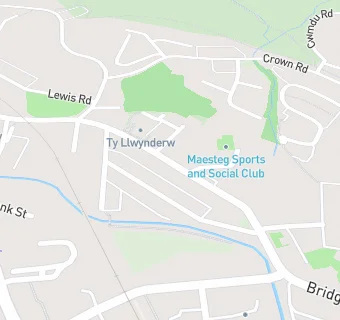 map for Maesteg Squash Sports and Social Club